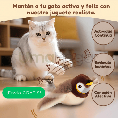Juguete Colgante con Alas Móviles – ¡Tu gato no podrá resistirse! 😻🕊