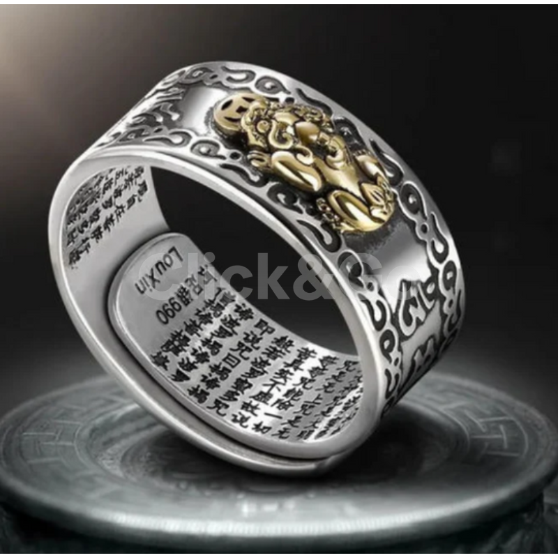 💍✨ Anillo Pixui forjado en Plata – 🍀 Prosperidad y 🛡️ Protección en tus manos