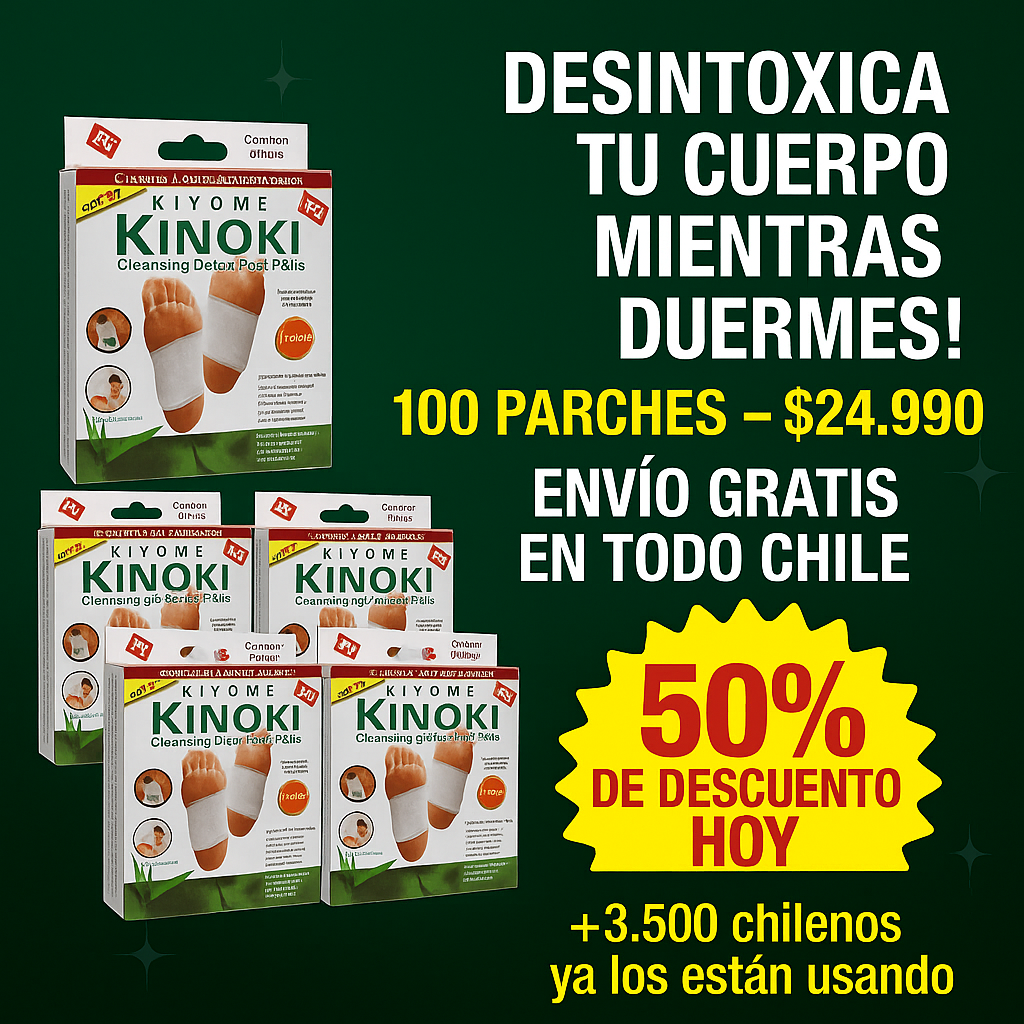 KINOKI® – PARCHES PARA PIES x100 UNIDADES