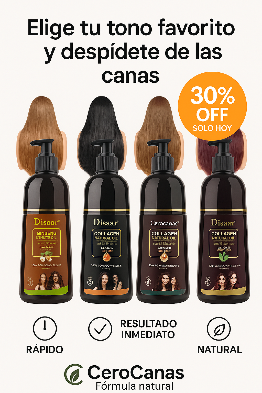 CeroCanas® – Shampoo Anti-Canas, 100% Natural y Efectivo