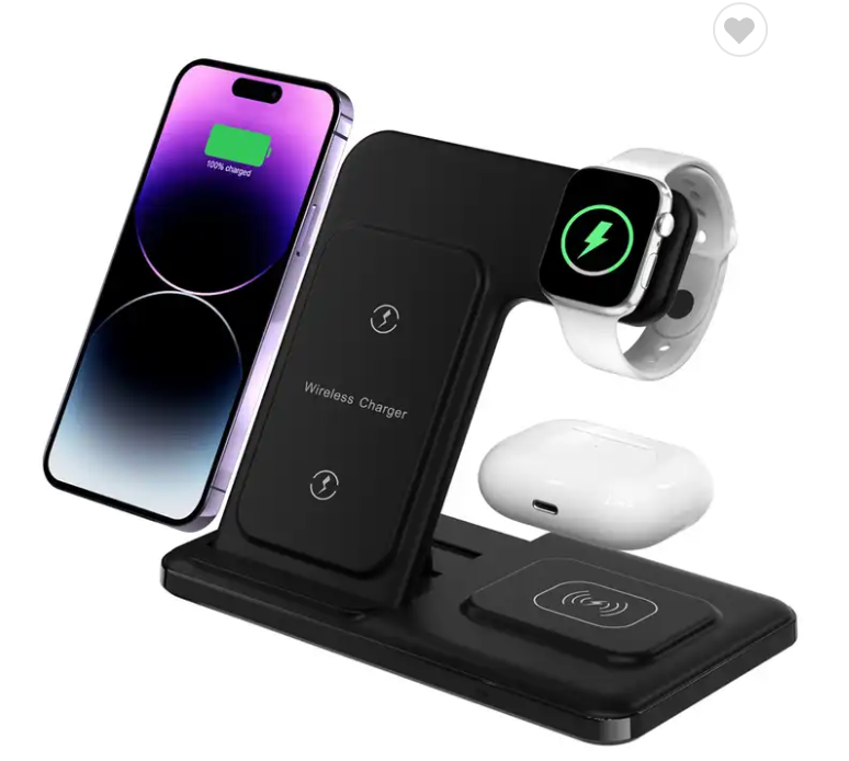 CARGADOR 3 EN 1 PARA CELULAR, SMARTWATCH Y AUDIFONO