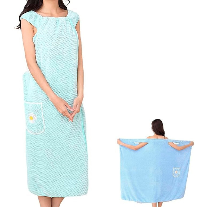 🧖‍♀️ TOALLA BATA PARA MUJER: ¡SÉCATE Y VÍSTETE EN UN SOLO PASO! 💨👗