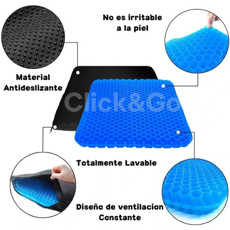 Cojín Ortopédico GelFlex® – Alivio inmediato para tu espalda y coxis