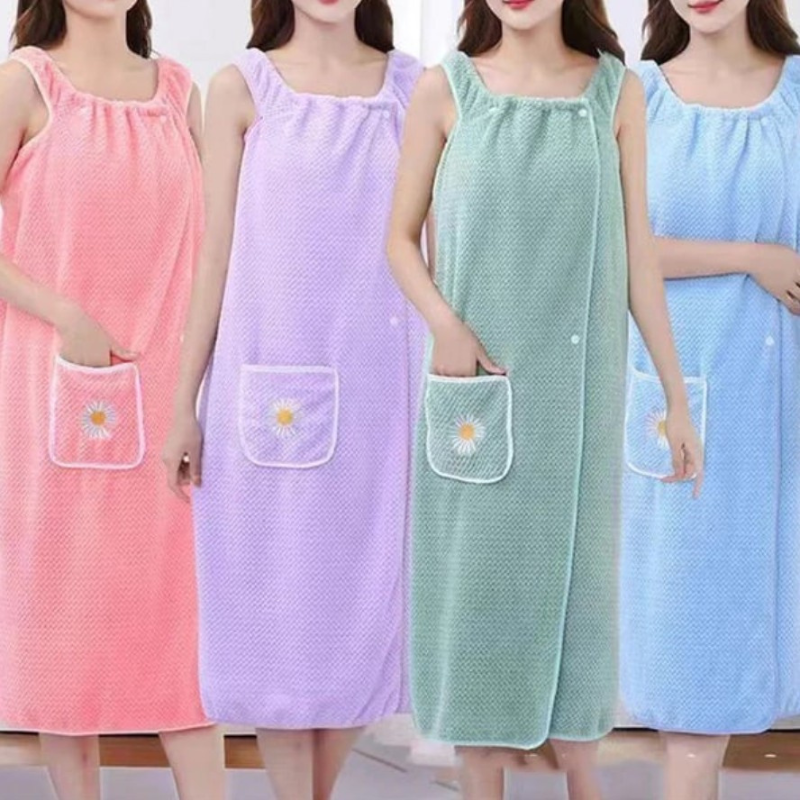 🧖‍♀️ TOALLA BATA PARA MUJER: ¡SÉCATE Y VÍSTETE EN UN SOLO PASO! 💨👗