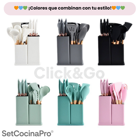 🍴🔪SetCocinaPro® 👩‍🍳 – El set de 19 piezas que toda cocina necesita✨