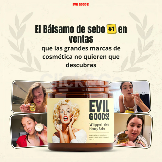 ✨🍯Crema Facial Natural Evil Goods con Sebo y Miel – Skincare orgánico libre de tóxicos 🌿
