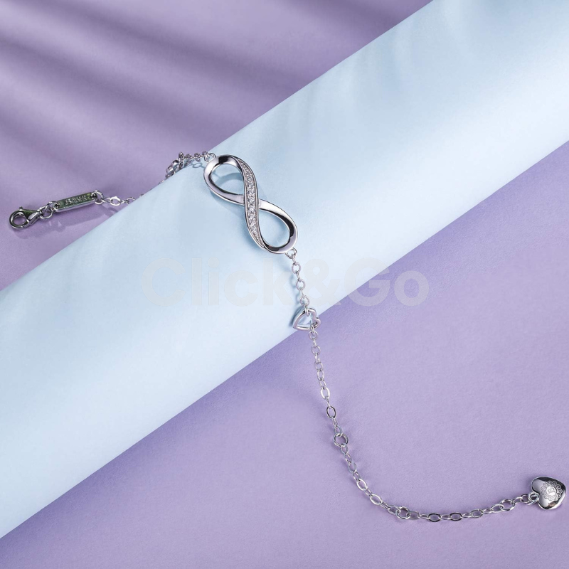 💍 Pulsera Amor Infinito de Plata 925 – Amor Eterno y Elegancia ✨