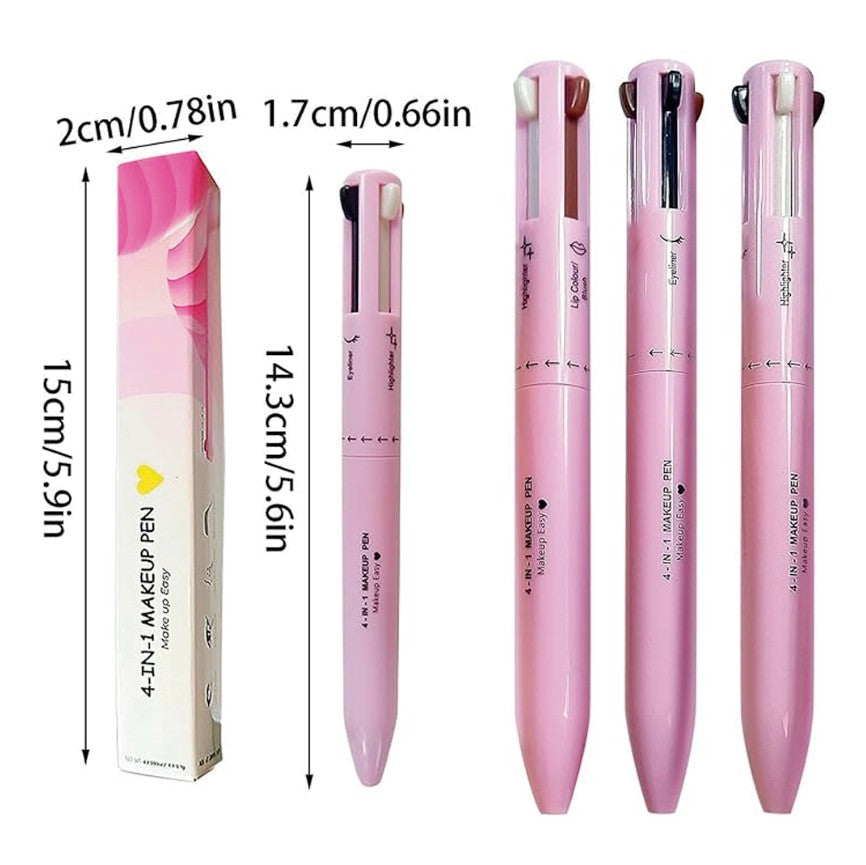 LÁPIZ DE MAQUILLAJE 4 EN 1 MULTIFUNCIONAL